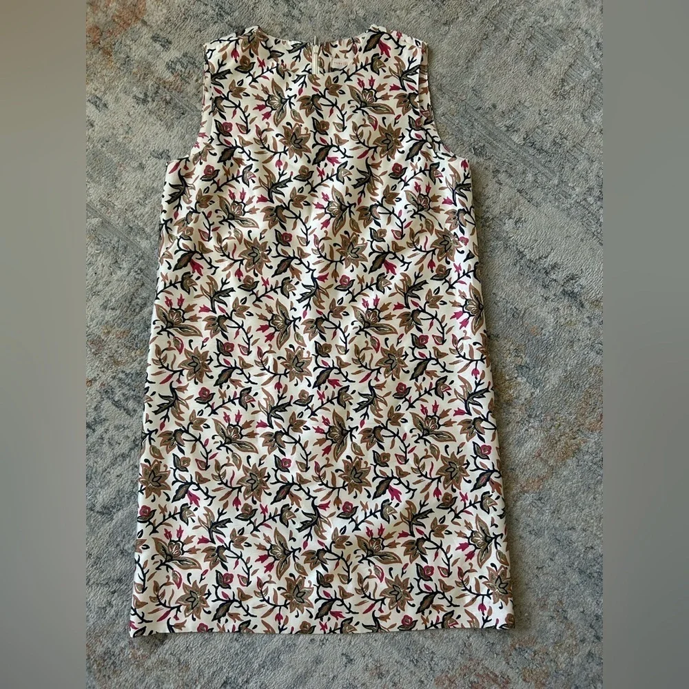 Tory Burch, 100 % silk Esmeralda floral vine dress garden party shower size 8‌